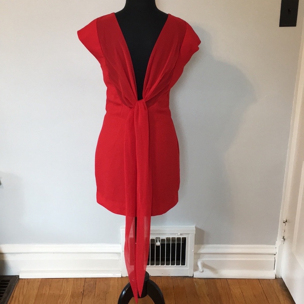 VTG Leslie Fay Red Low-backed Cocktail Dress, 6